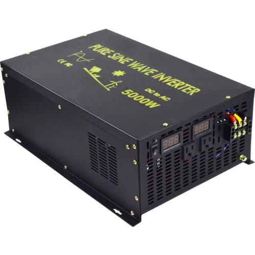 10000W Peak 5000W Pure Sine Wave Solar Inverter 24V 230V Solar Panel Inverter 12V/48V DC to 110V/120V/220V AC