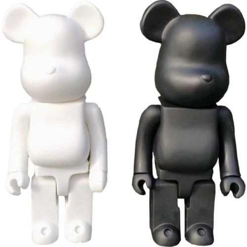 400% Bearbrick Bear@Brick Action Figures Bear Toys PVC 28cm Model Figures DIY Paint Dolls Kids Toys Children Birthday Gifts