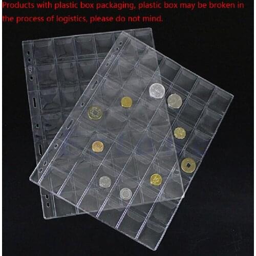 42 Pockets Classic Plastic Coin Holders Sheets for storage Collection Album Case L4MB