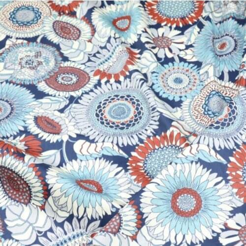 50*160 CM Flowers Printed Cotton Fabric Handmade Materials For Curtains Home Textile Tablecloth Cushion Covers Bedding Making