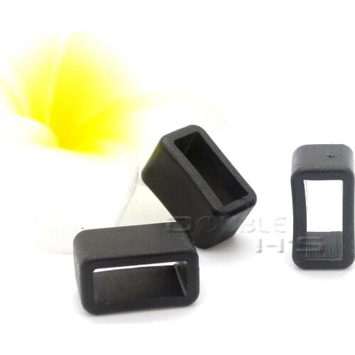 500pcs/lot 3/8" Plastic Keeper Belt Loop Square Loop Buckles/Cat Collar Harness Backpack Straps Webbing 10mm Black