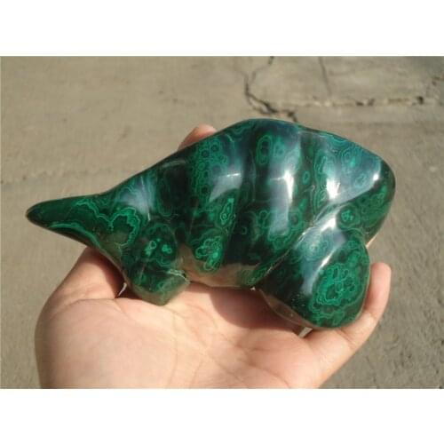 705g Natural Green MALACHITE Crystal Chatoyant Rough Polished Congo LA1061
