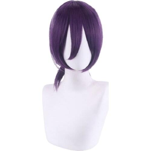 Anime Chainsaw Man Wig Reze Cosplay Wigs 35cm Purple Fake Hair men women synthetic Hair Heat Resistant Perucas