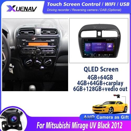 2 din Android Car Auto Radio Multimedia stereo for Mitsubishi Mirage UV Black 2012 Car GPS Navigation Stereo DVD Player