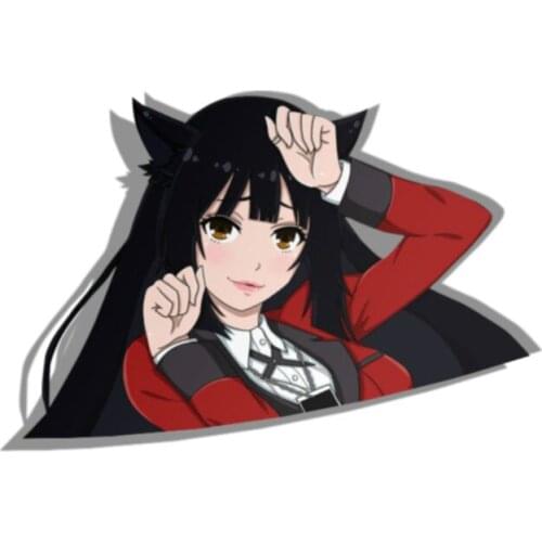 Car Stickers Waterproof for Kakegurui Yumeko Jabami Graphics Vinyl Car Decals Bumper Window Cute Decorationkk13*9cm