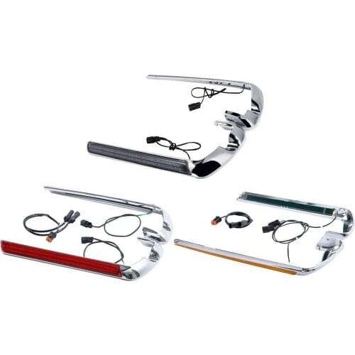 Motorcycle Saddlebag Side Marker LED Light Len For Harley Touring Electra Street Glide Road King Ultra Limited 2014-2020