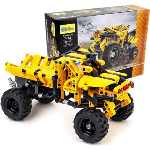 Kids Puzzle Toys Tech Mechanical Group Building Block 402pcs Assembling Toys Building Block Off-road Cars Holiday Gifts For Boy