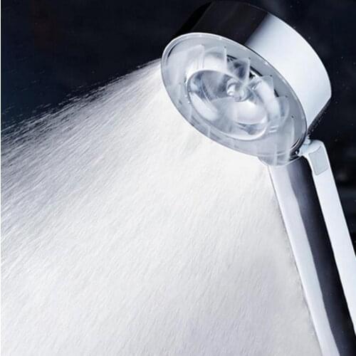 Double-sided Shower Head Water Saving Round ABS Chrome Booster Bath Shower High Pressure Handheld Hand Shower