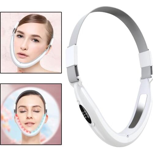 Electric V Face Shaping Massager Micro-Current Lifting Slim Belt Double Chin Removal Instrument