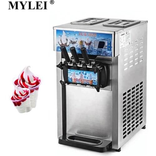 Commercial Soft Ice Cream Machine Desktop Dessert Ice Cream Makers LCD Panel Ice Cream Vending Machine
