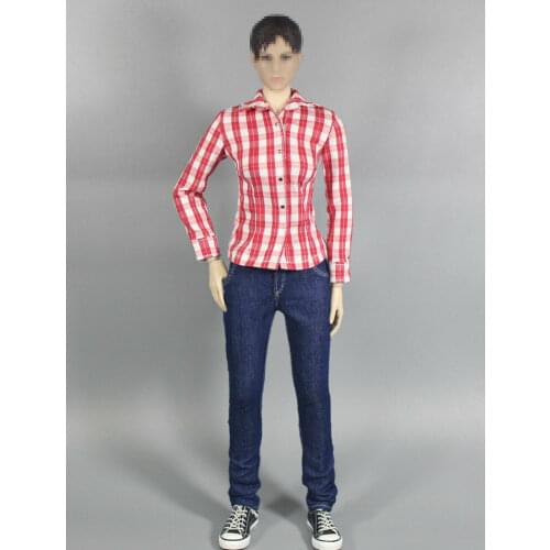 1/6 Scale ZY5030 Ladies Red Plaid Suit Model for 12" Female Body Figure