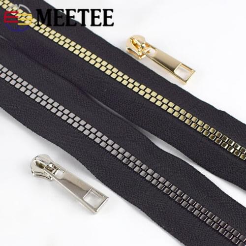 4/8Meters Meetee NO.5# Open-end Resin Zipper for Sewing Bag Zips Repair Jackets Coat Down Zippers DIY Garment Accessories