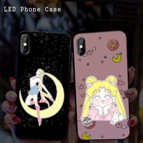 Nakayosh led phone case Call Light Led Flash Light Up Phone Cases For Phone 12 pro XS Max XR X Cover accessorie luminous phone