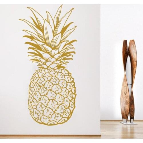 Pineapple Wall Decals Pine Fruit Food Kitchen Wall Stickers Vinyl Sticker Home Living Room Decor Kids Room Decor Design B150