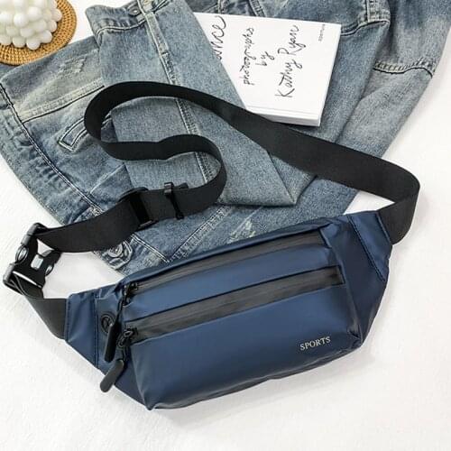 Men Bag Casual Waist Bag Nylon Bum Purse Fashion Male Chest Bag Outdoor Phone Pouch Purse Travel Small Crossbody Bags