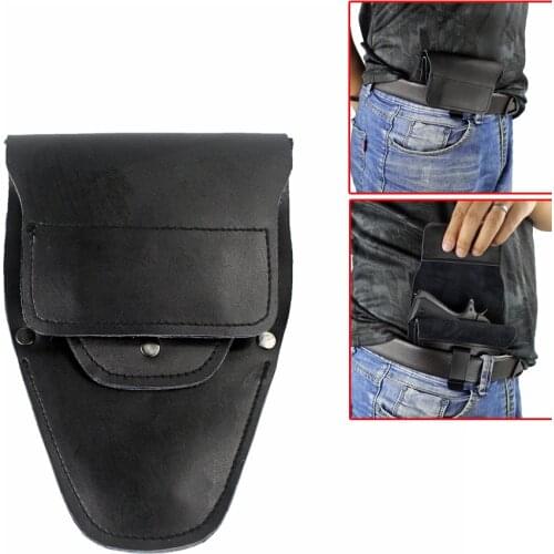Concealed Carry Leather Holster Hunting Waistband Holster Gun Pouch for Compact to Medium Handguns US STOCK