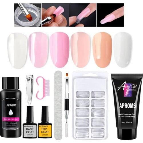 30ML Poly Nail Gel UV Gel Nail Builder Nail Gel Set Acrylic Manicure Extension Nail Extend Nail Gel Polish Salon Nail Extender
