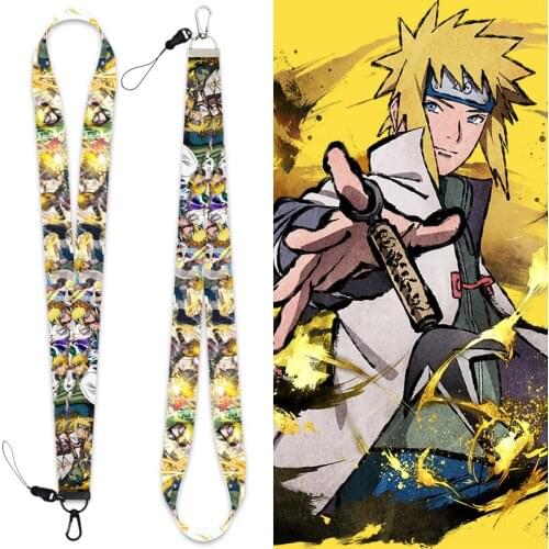 Japanese Animation Namikaze Minato Ninja Lanyard Key Ring Peripheral Pendant Detachable Cassette Hand Rope Wristband