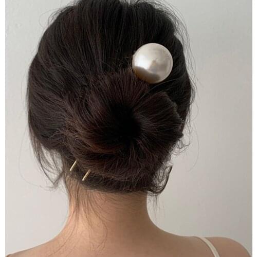 Fashion Women Simulated Pearl Hairpin U Shape Metal Barrette Clip Wedding Bridal Hair Accessories Wedding Hairstyle Design Tools