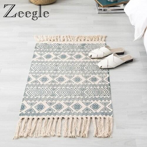 Zeegle Carpet Anti-slip Kitchen Rug Bedside Carpet Mat Soft Sofa Yoga Floor Rug Long Rectangle Home Decoration Living Room Rug