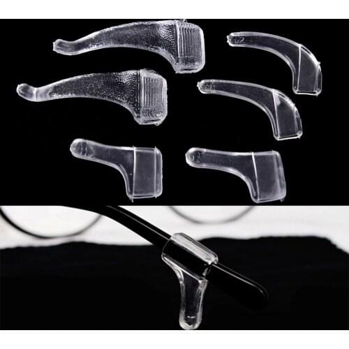 10 Pairs Eye Glasses Accessories Silicone Ear Hooks Soft Clear Transparent Anti Slip Temple Tip Holder
