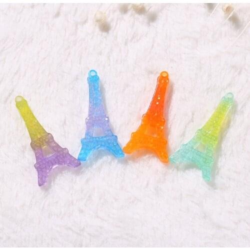 10pcs 22*43mm eiffel tower charms resin charms necklace pendant keychain charms for DIY earring decoration