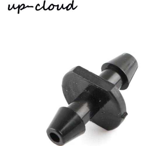 100pcs UP-CLOUD 1/8" Barbed Double Way Connector 3/5mm Garden hose Micro Irrigation System Watering Tube Joint Pipe Adapter