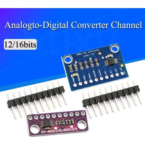 12bits 16 Bit I2C ADS1115 ADS1015 Module ADC 4 channel with Pro Gain Amplifier 2.0V to 5.5V for Arduino RPi