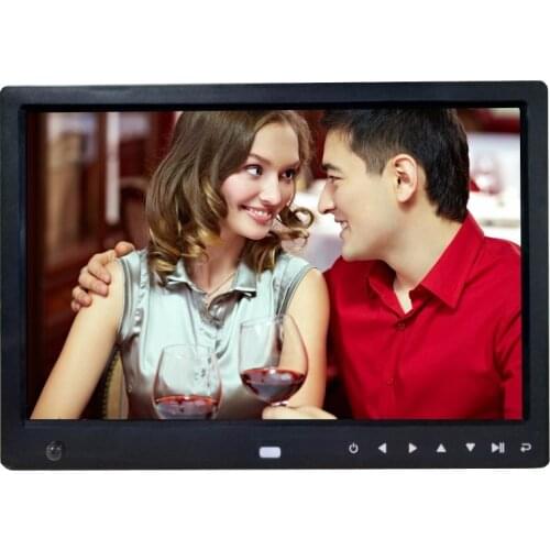 12 inch motion sensor body induction touch buttons infront wall mounted video picture music calendar player digital photo frame