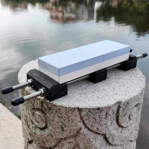 304 stainless steel silicone anti-skid base Sharpen whetstone holder whetstone holder base fix non-slip support steel sharpener