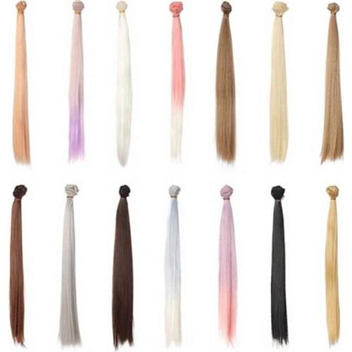 5PCS/LOT Wholesale 35*100CM Long DIY Straight Hair Dolls 1/3 BJD Doll Wig Handmade