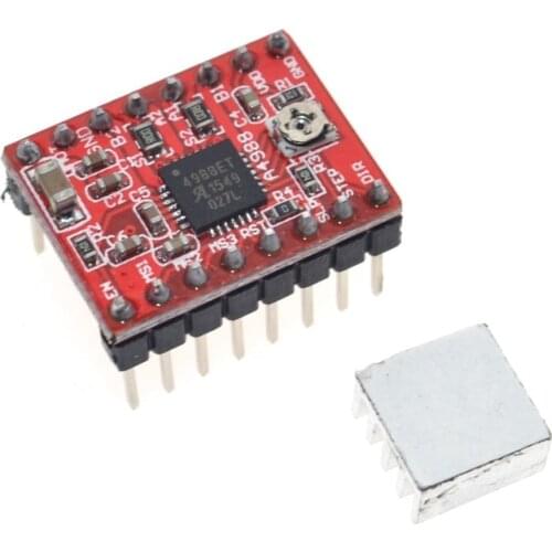 Free Shipping 5pcs/lot Reprap Stepper Driver pololu A4988 stepper motor driver module with aluminum heat sink for