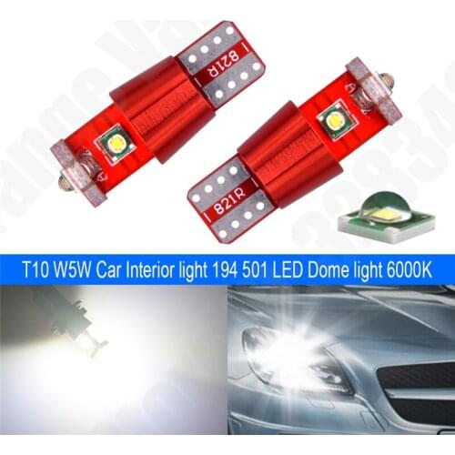 100Pcs High Power T10 LED 168 194 W5W Canbus Error Free XBD SMD Car Auto DC 12V Bulbs Clearance Lights Marker Lamps