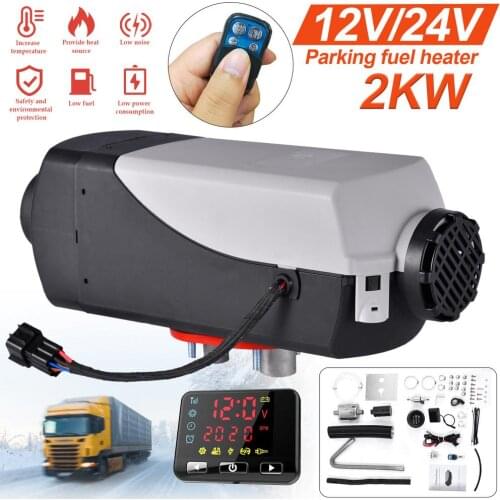12V /24V Car Heater 2KW Air Diesels Heater Parking Heater W/ Remote Control for RV, Motorhome Trailer, Trucks, Boats