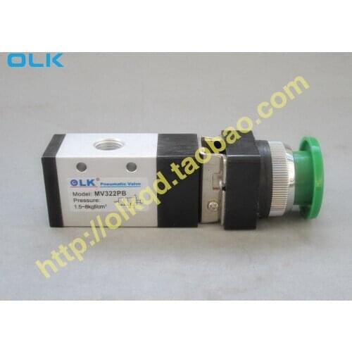 Free shipping Right Pneumatics MV322 Series Mechanical Valve MV322PB, 2 Position 3 Port mechanical valve