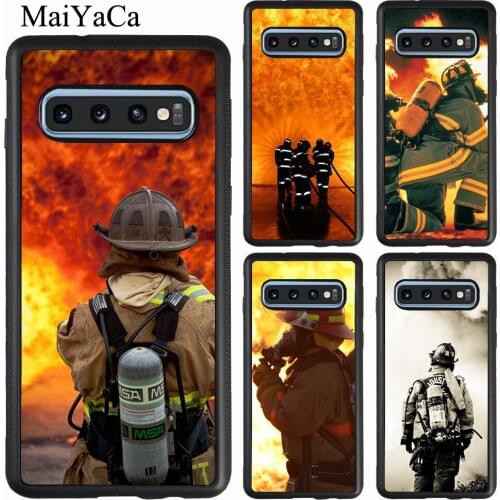 Firefighter Fireman Heroes Case For Samsung Galaxy Note 20 Ultra S20 S9 S10 Plus A51 A71 A31 A50 A70 M21 M31 A21S A20e