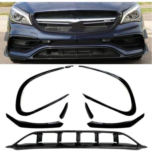 Bumper air outlet decoration for Mercedes-Benz CLA C117 CLA200 220 2016-2019 front bumper air knife surrounds the front lip