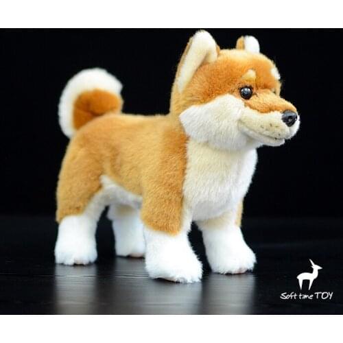 Simulation Shiba Inu dog plush toy cartoon Akita about 30x24cm soft doll kids toy decoration birthday gift h0821