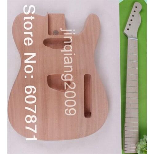 One electric guitar neck maple made and maple fingerboard Bolt on mahogany body