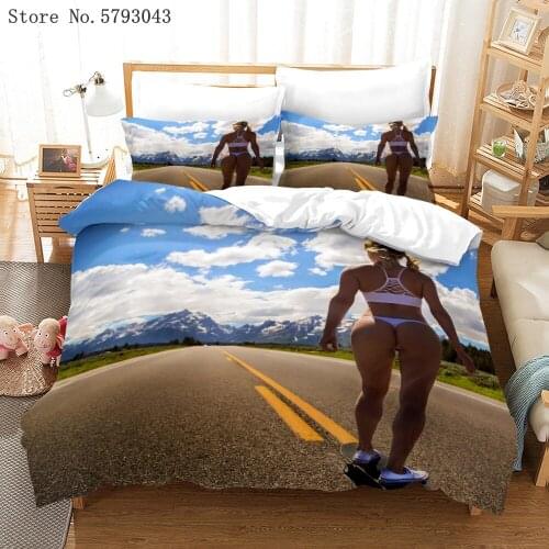 2/3 Pieces Sexy Lady Bedding Set 3D Printed Skateboard Duvet Cover For Boys Girls Bed Quilt Cover Home Textile Bed Cover Set