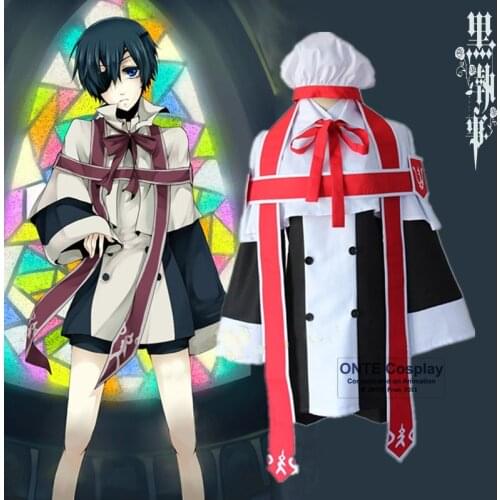 Choir Boy Ciel Cosplay Costumes Black Butler Heavens Choir Ciel Phantomhive Cape Clothes Fancy Party for Halloween