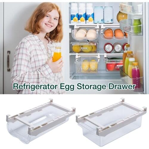 Kitchen Refrigerator Storage Box Egg Storage Box Rectangular Transparent Compartment Box With Lid Egg Box