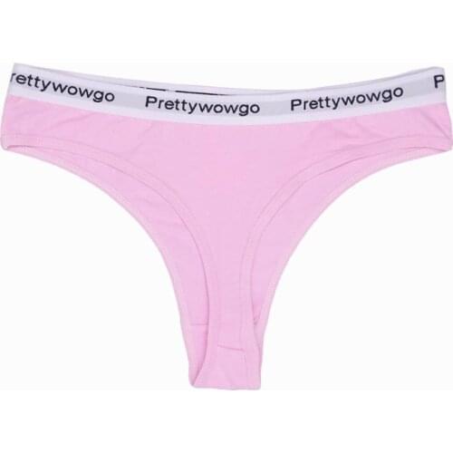 3 Pcs / Lot Solid Color G String Cotton Womens Thongs