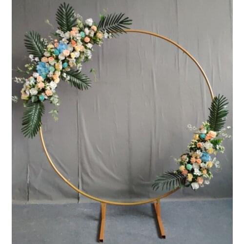 Large size Bridal Large Iron Round Ring Arches Frame Background Decoration Flower Door Frame Wedding Decoration Props