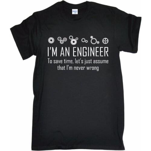 Men creative casual O collar cowboy engineer always good T-shirt Nerd Geek joke works funny birthday gift movie Tee shirt