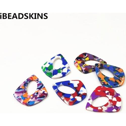 New arrival! 50pcs/lot 34x29mm acetic acid Drop-shape charm for earrings accessories,Earring parts,jewelry making DIY