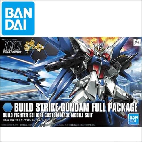 Original Gundam HG 1/144 Model BUILD STRIKE GUNDAM FULL PACKAGE Mobile Suit Kids Toys With Holder