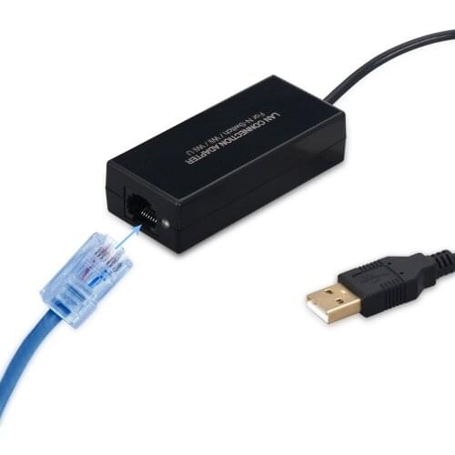 Lan Connection Adapter Wired USB Ethernet Network Card 100Mbps 100M USB 2.0 for Nintend NS Switch/Wii/Wi iU Console RJ-45 Jack