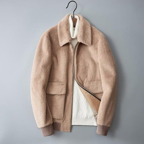 Christmas Parka 2020 Winter Wool Men European and American Popular Jacket Coat Mens Rabbit Plus Velvet Youth Clothing 1987