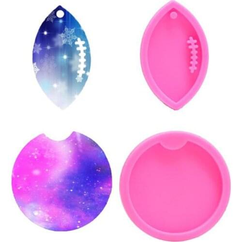 Silicone DIY Car Coaster Mirror Crystal Mold Car Cup Mats Molds Cup Holder Insert Coaster Making Molds For Home Children New